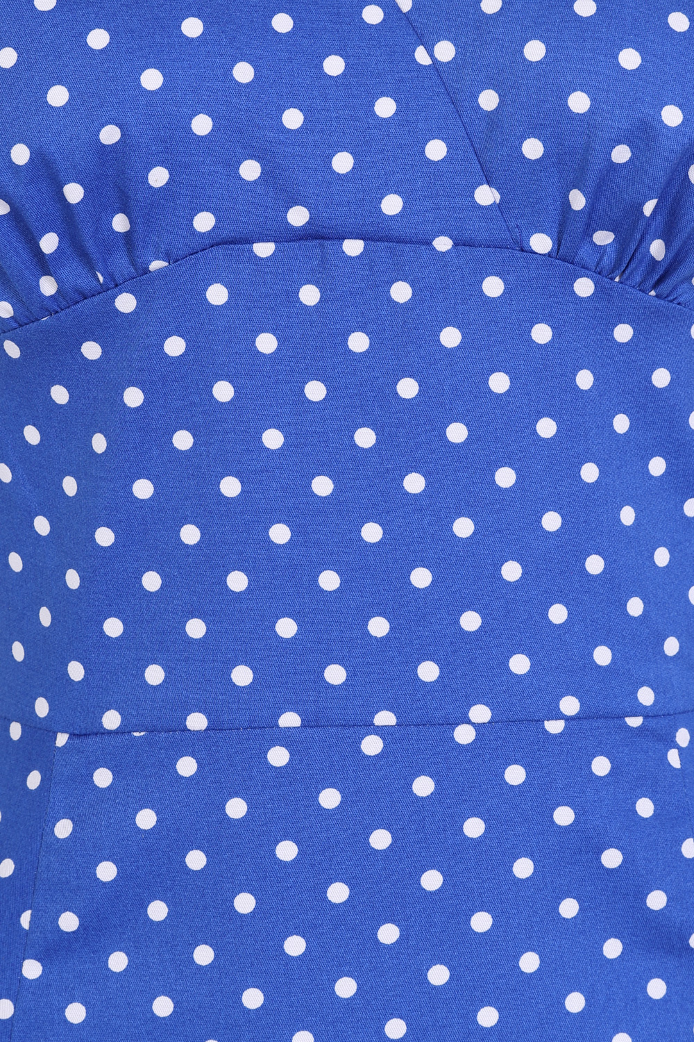 Amelia Polka Wiggle Dress in Blue